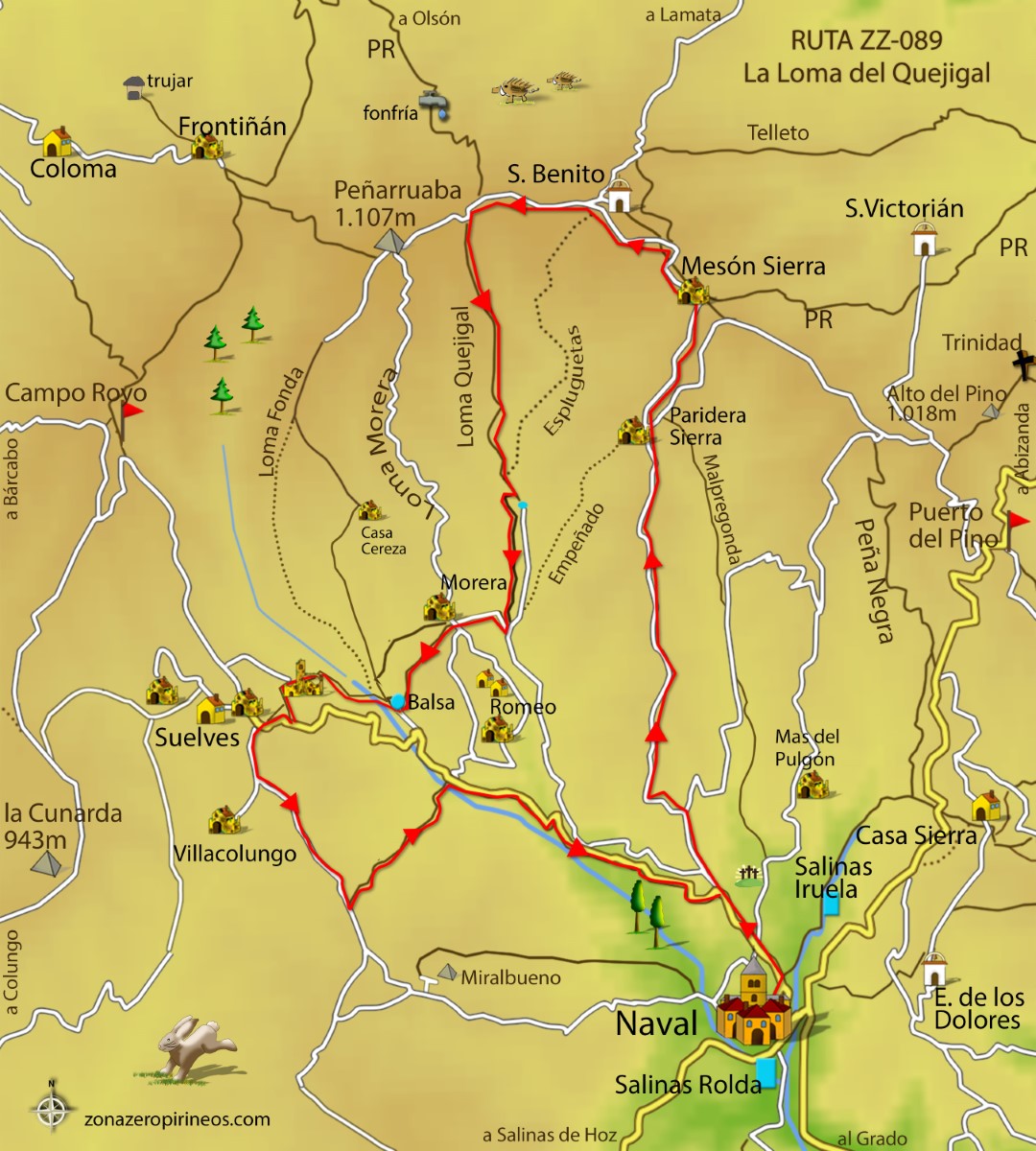 ZZ89 La Loma del Quejigal 1 mapa